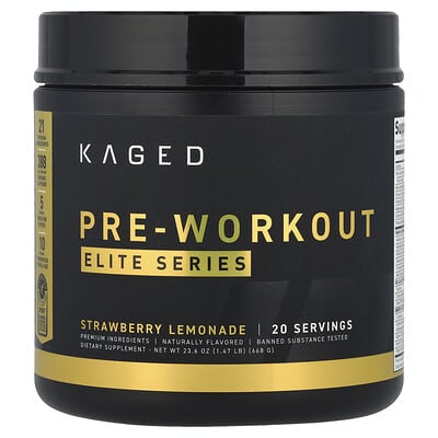 Kaged, Elite Series, Pre-Workout, Strawberry Lemonade, 1.47 lb (668 g)