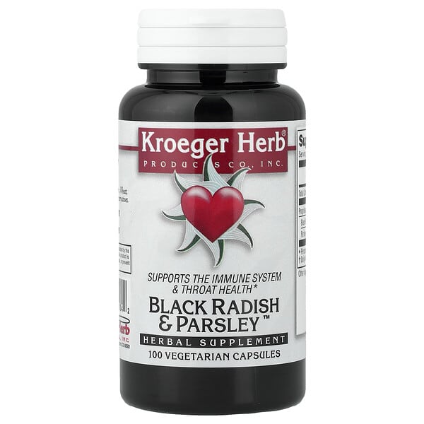 Kroeger Herb Co, Black Radish & Parsley™, 베지 캡슐 100정