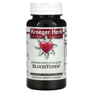 Kroeger Herb Co, Blood Toner, 100 vegetarische Kapseln