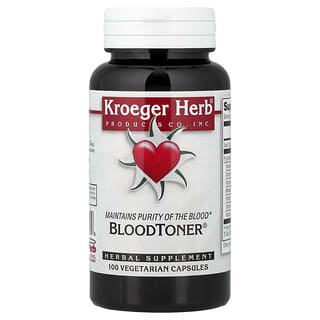 Kroeger Herb Co, Тоник для крови, 100 вегетарианских капсул