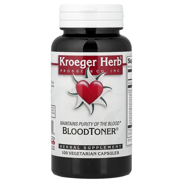 Kroeger Herb Co, 블러드 토너, 베지 캡슐 100정