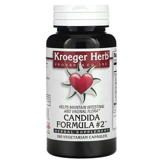Kroeger Herb Co, Candida Formula #2（カンジダフォーミュラ＃2）、ベジカプセル100粒