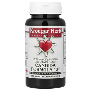 Kroeger Herb Co, Candida Formula # 2, 100 Cápsulas Vegetarianas