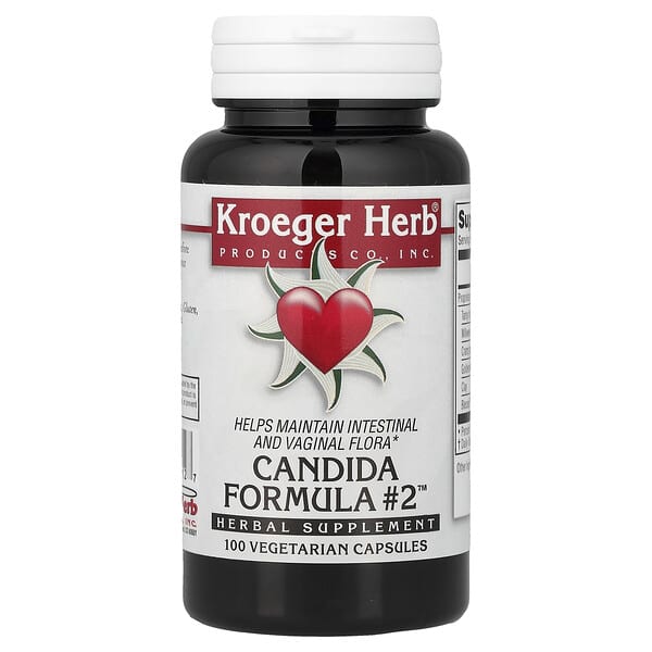 Kroeger Herb Co, Candida Formula #2™, 베지 캡슐 100정