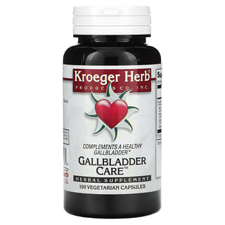 Kroeger Herb Co, Cuidados com a Vesícula Biliar, 100 Cápsulas Vegetarianas
