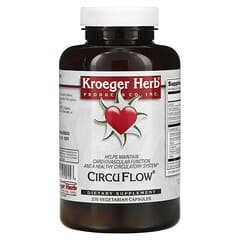 Kroeger Herb Co, CircuFlow 心臟幫助補充劑，270 粒素食膠囊