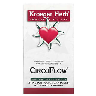 Kroeger Herb Co, CircuFlow, 270 capsules végétariennes