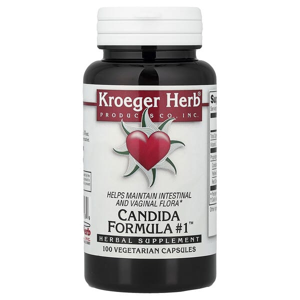 Kroeger Herb Co, Candida Formula #1™, 베지 캡슐 100정