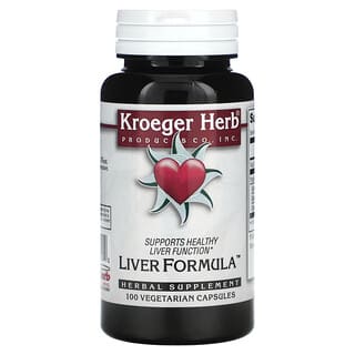 Kroeger Herb Co, Fórmula para el hígado`` 100 cápsulas vegetales