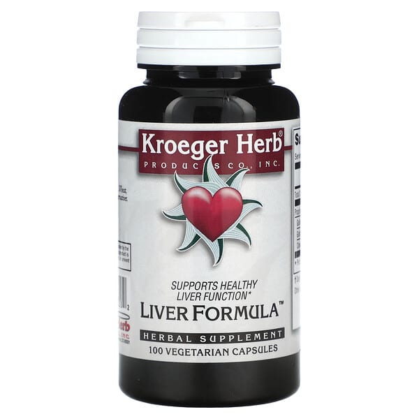 Kroeger Herb Co Liver Formula, 100 Vegetarian Capsules