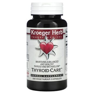 Kroeger Herb Co (كوغر هرب كو)‏, Thyroid Care، 100 كبسولة نباتية