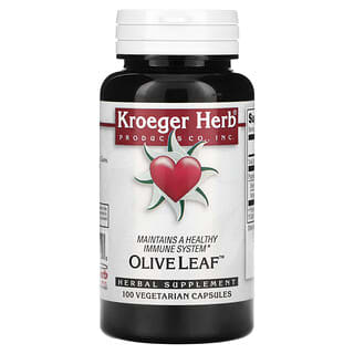 Kroeger Herb Co, Olive Leaf, 100 Cápsulas Vegetarianas