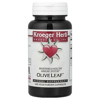 Kroeger Herb Co, Hoja de olivo`` 100 cápsulas vegetales