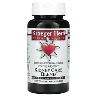 Kroeger Herb Co, Mezcla para el cuidado de los riñones`` 100 cápsulas vegetales