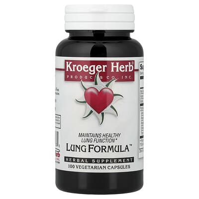 Kroeger Herb Co, Lung Help Formula™, 100 Vegetarian Capsules