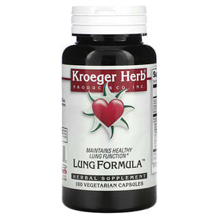 Kroeger Herb Co, Lung Formula, 100 cápsulas vegetales