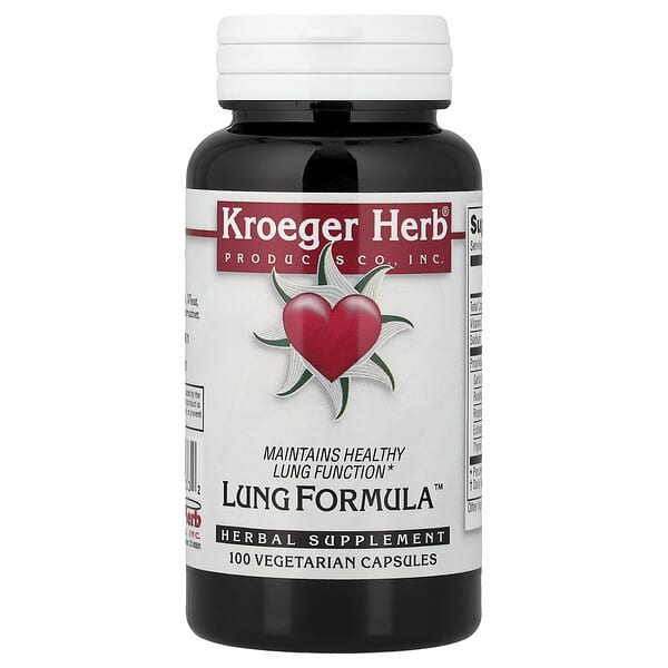 Kroeger Herb Co, Lung Formula™, 베지 캡슐 100정