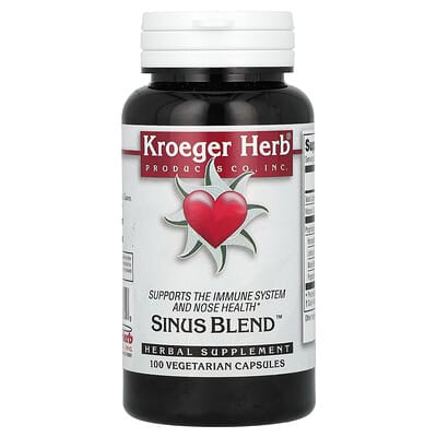 Kroeger Herb Co, Sinus Support Blend, 100 Vegetarian Capsules
