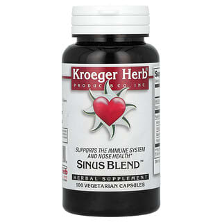 Kroeger Herb Co, 鼻竇混合劑，100 粒植物膠囊