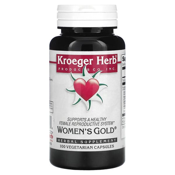 Kroeger Herb Co Women's Gold, 100 Vegetarian Capsules