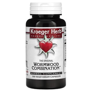 Kroeger Herb Co, Wormwood Combination, La combinación original de ajenjo, 100 cápsulas vegetales