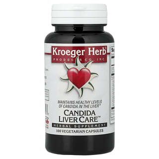 Kroeger Herb Co, Candida Liver Care, 식물성 캡슐 100정
