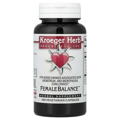 Kroeger Herb Co, Female Balance™, 100 Vegetarian Capsules