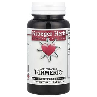 Kroeger Herb Co, Ageless Asset, Turmeric™, 100 Cápsulas Vegetarianas