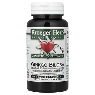 Kroeger Herb Co, Complete concentraten, Ginkgo Biloba, 90 vegetarische capsules