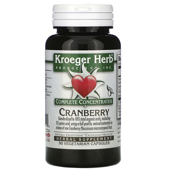 Kroeger Herb Co‏, Complete Concentrates, Cranberry, 90 Vegetarian Capsules