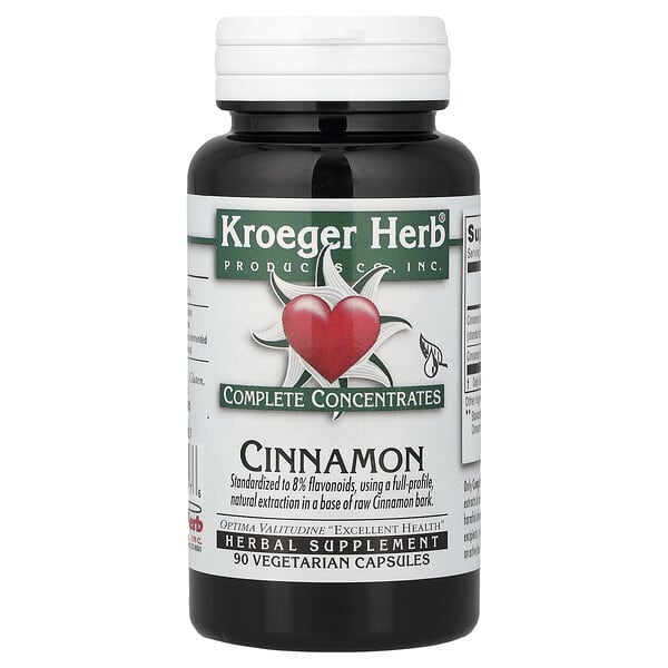 Kroeger Herb Co, Complete Concentrates, 시나몬, 베지 캡슐 90정