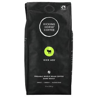 Kicking Horse, Kick Ass®, organická káva v celých zrnách, tmavo pražená, 284 g
