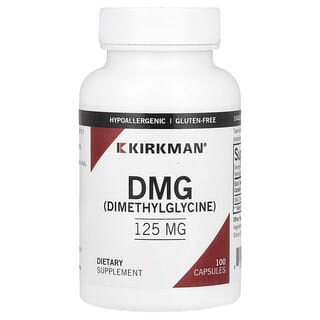 Kirkman Labs, DMG (dimetilglicina), 125 mg, 100 cápsulas
