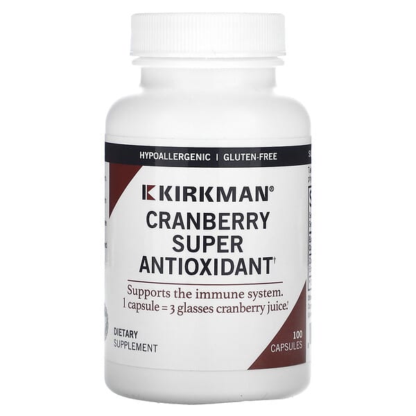 Kirkman Labs Cranberry Super Antioxidant, 100 Capsules (100 mg per Capsule)