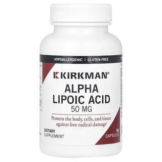 Kirkman Labs, Acide alpha-lipoïque, 50 mg, 90 gélules