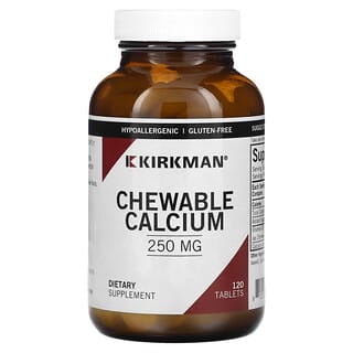 Kirkman Labs, Cálcio mastigável, 250 mg, 120 comprimidos