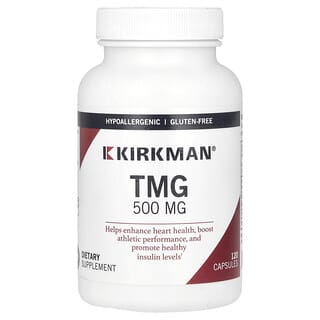 Kirkman Labs, TMG （トリメチルグリシン）, 500 mg, カプセル120粒