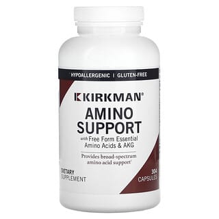Kirkman Labs, Amino Support avec acides aminés essentiels sous forme libre et AKG, 304 capsules