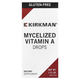 Kirkman Labs‏, "טיפות ויטמין A שעברו תפטיר, 1 אונקיית נוזל (30 מ""ל)"