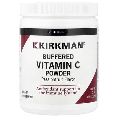 Kirkman Labs, Buffered Vitamin C Powder, Passionfruit Flavor, 7 oz (198.5 g)