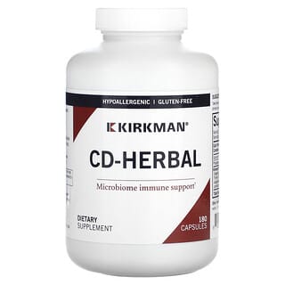 Kirkman Labs, Suplemento de Hierbas para Salud Intestinal CD-Herbal, 180 Cápsulas