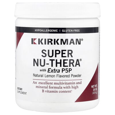 Kirkman Labs, Super Nu-Thera® Powder With Extra P5P, Natural Lemon, 16 oz (454 gm)