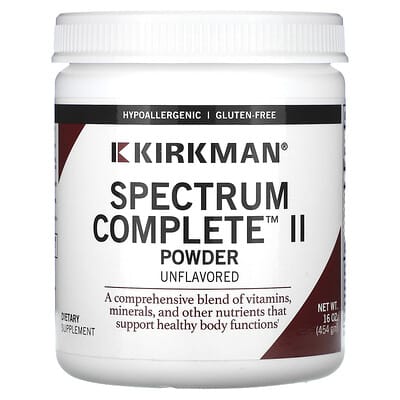 Kirkman Labs, Spectrum Complete II Powder, Unflavoured, 16 oz (454 gm)