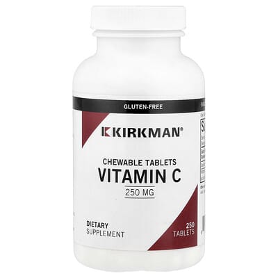 Kirkman Labs, Vitamin C, Chewable Tablets, 250 mg, 250 Tablets