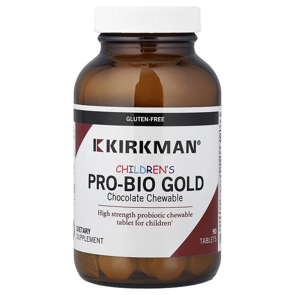 Kirkman Labs, 어린이용 Pro-Bio Gold 츄어블 초콜릿, 90정