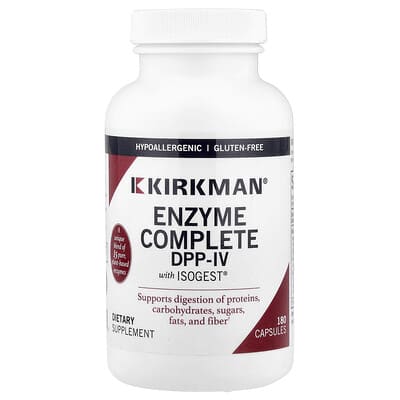 Kirkman Labs, EnZym Complete Digestive Enzymes with DPP-IV and ISOGEST®, 180 Capsules
