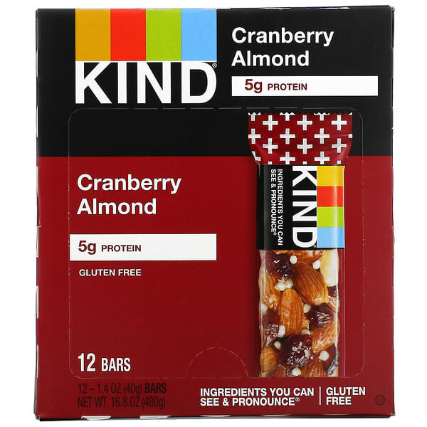 KIND Bars, Kind BARS, Cranberry-Mandel, 12 Riegel, je 40 g (1,4 oz.)