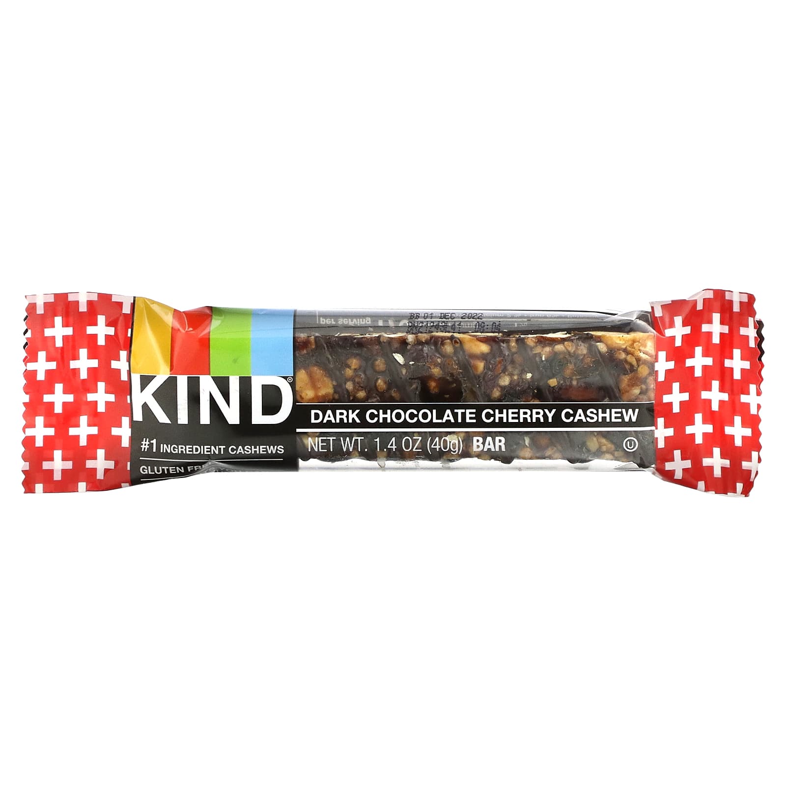 KIND Bars, Kind Plus, Chocolat noir cerise noix de cajou + antioxydants