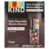 KIND Bars, Ciocolată neagră Mocha Migdale, 12 batoane, 1,4 oz (40 g) fiecare