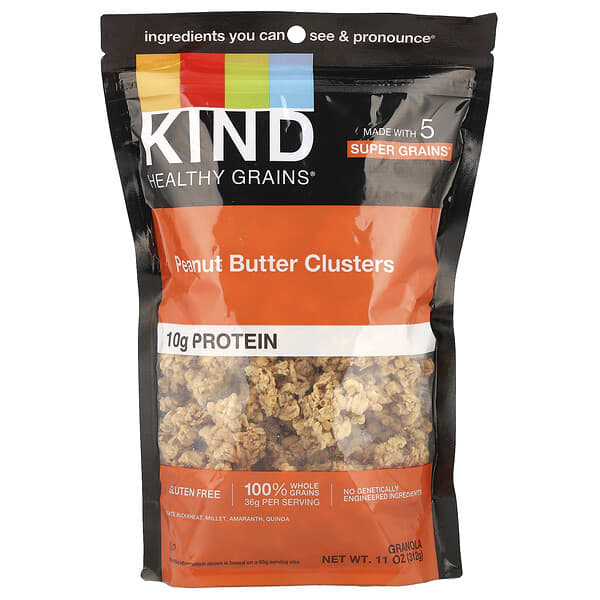 KIND Bars, Healthy Grains®, Granola en racimos, Mantequilla de maní, 312 g (11 oz)